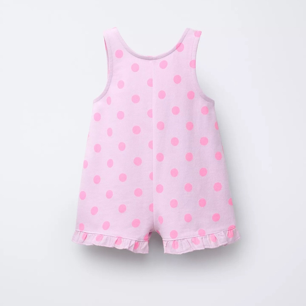 Zara polka dot ruffled jumpsuit